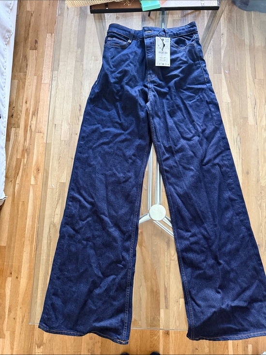 Other - Wide Leg Dark Blue Jeans